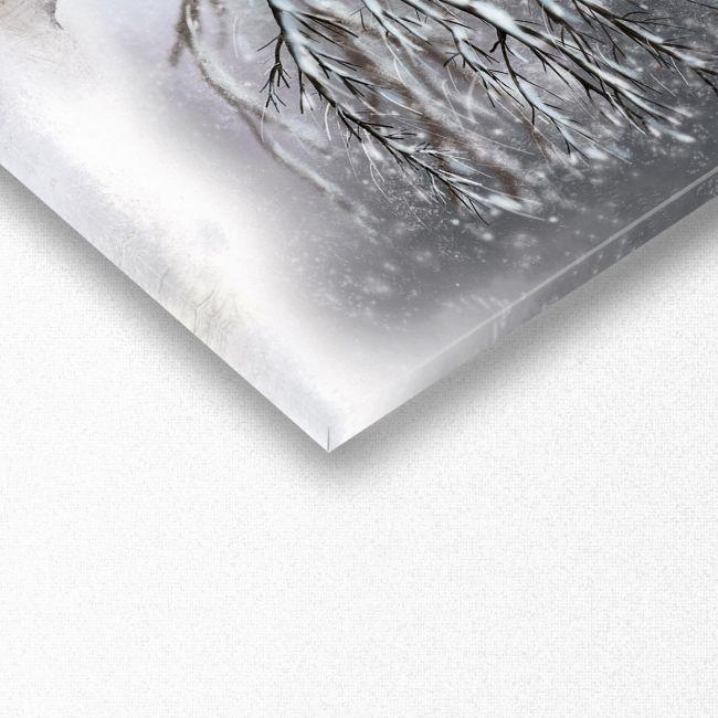 Canvas print Four season tree, panoramic