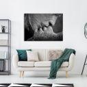 Canvas print Roots gray horizontal