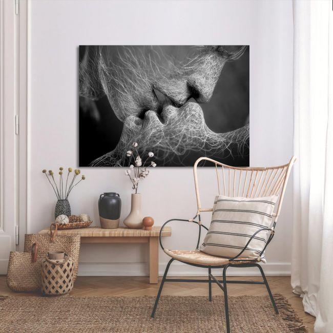 Canvas print Roots gray horizontal