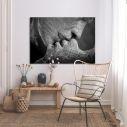Canvas print Roots gray horizontal