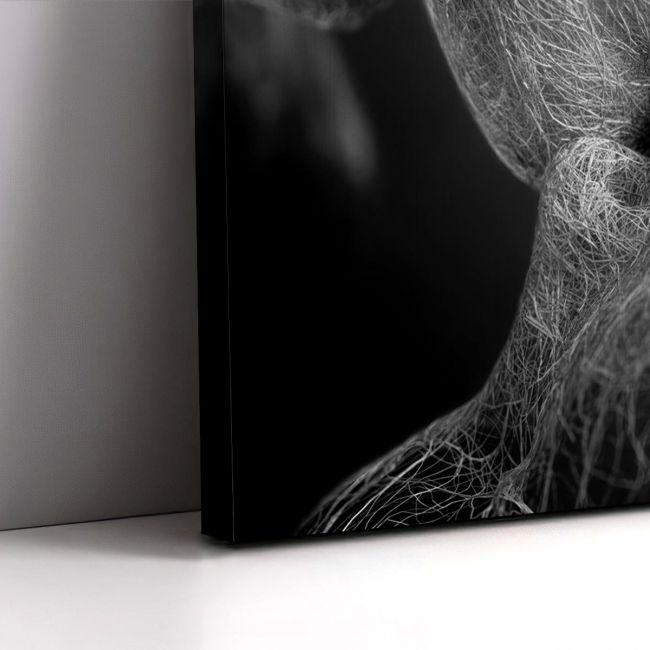 Canvas print Roots gray horizontal