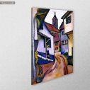Canvas print Street with church in Kander, Macke August