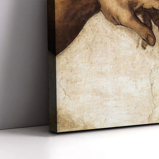 Πίνακας σε καμβά The creation of Adam, Michelangelo, δίπτυχος