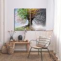 Canvas print Four season tree, two panels