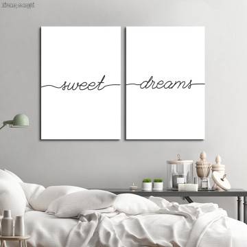 Canvas print Sweet dreams minimal, two panels