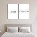 Canvas print Sweet dreams minimal, two panels