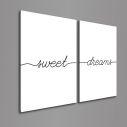 Canvas print Sweet dreams minimal, two panels