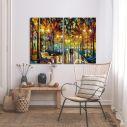 Canvas print Rain reflections, two panels