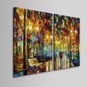 Canvas print Rain reflections, two panels