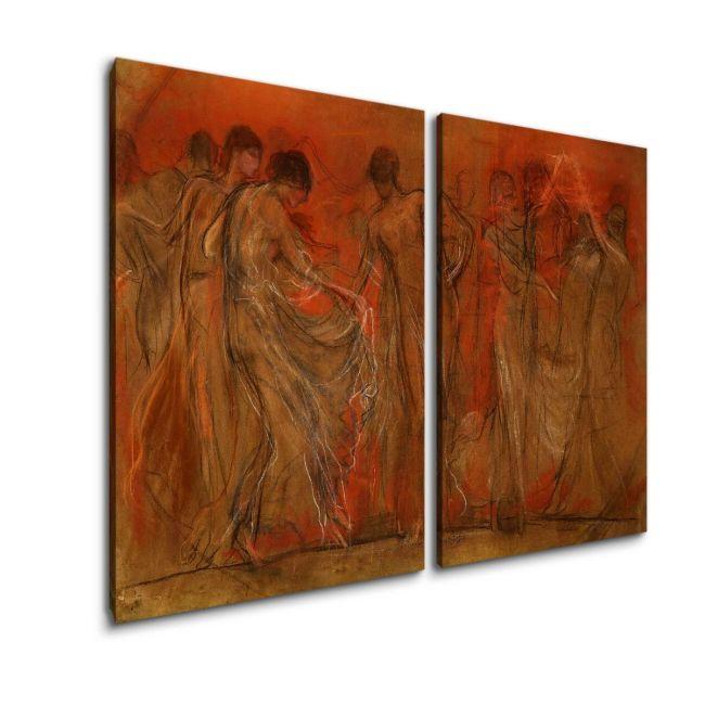 Canvas print The dance of the Muses, Gizis, two panels