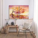 Canvas print Autumn tree wind, two panels