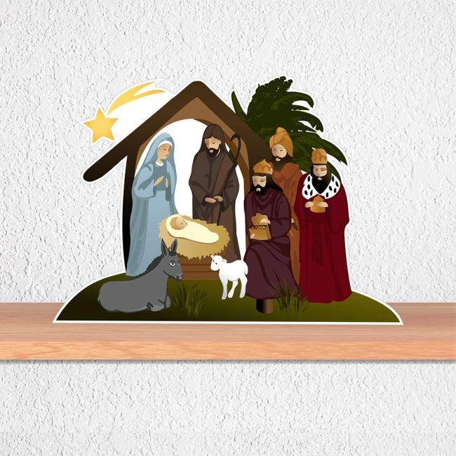 Wooden figure printed Manger