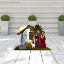 Wooden figure printed Manger