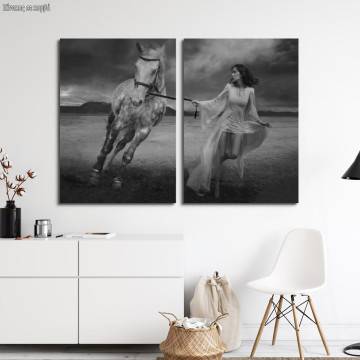 Canvas print Run, two panels