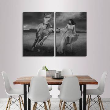 Canvas print Run, two panels 2