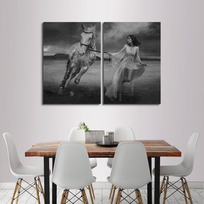 Canvas print Run, two panels