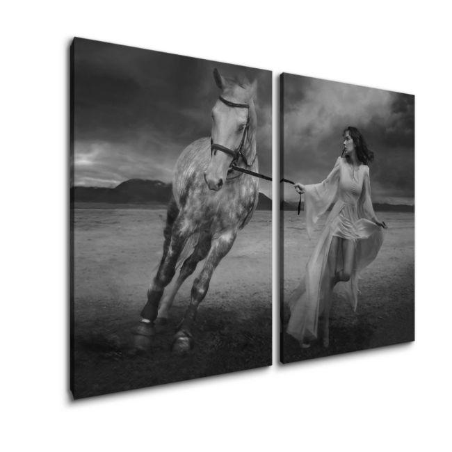 Canvas print Run, two panels
