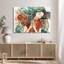 Canvas print A breath of spring, two panels