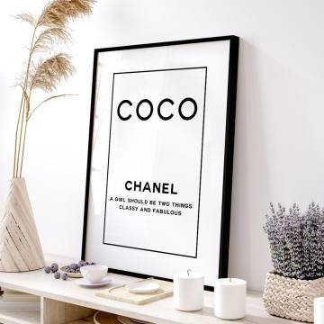 COCO a girl should be two things   , κάδρο, μαύρη κορνίζα