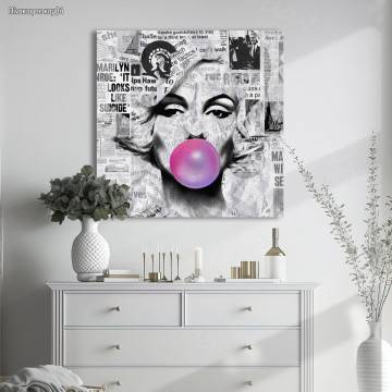 Canvas print Marylin pop art square