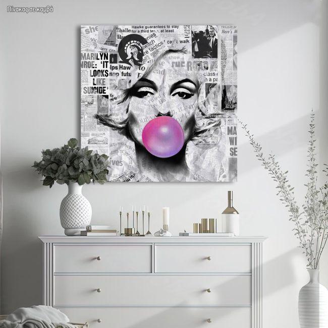 Canvas print Marylin pop art square