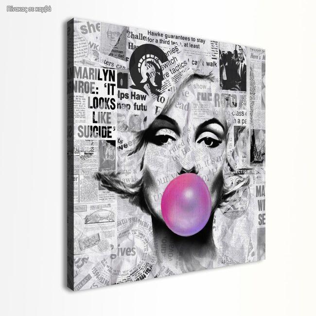 Canvas print Marylin pop art square
