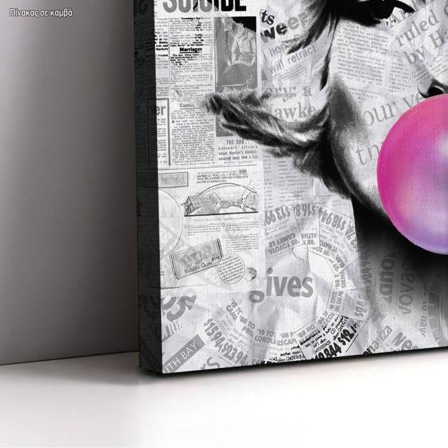 Πίνακας σε καμβά Marylin pop art square, λεπτομέρεια 1