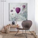 Canvas print Balloons in the clouds
