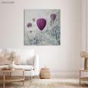 Canvas print Balloons in the clouds