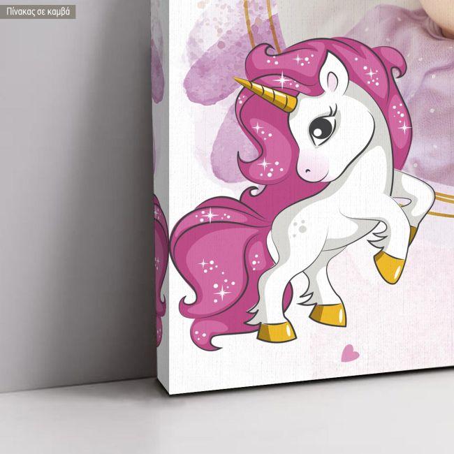 Canvas print welcome to my baptism,Unicorn