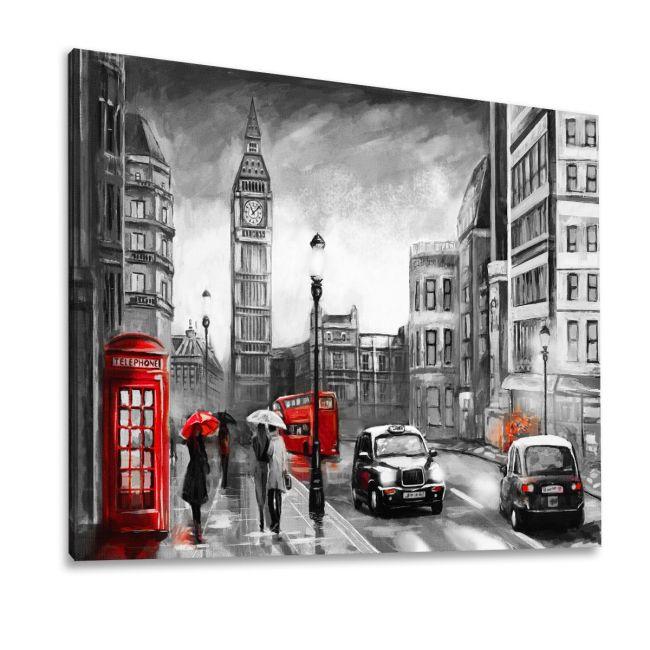 Πίνακας σε καμβά Street view of London I