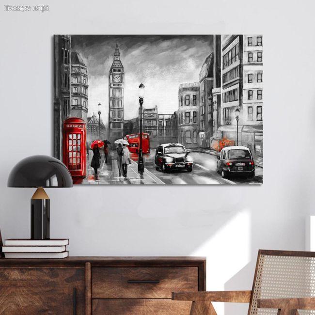 Canvas print Street view of London I