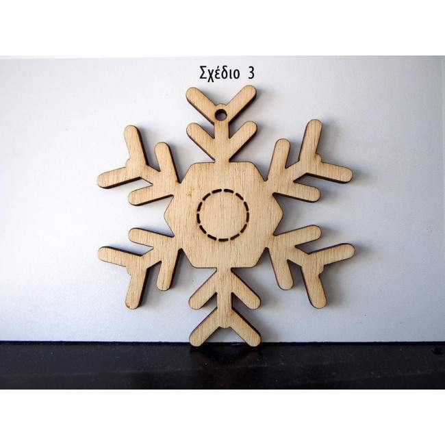 wooden snowflakes