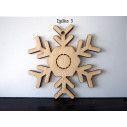 wooden snowflakes