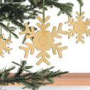 wooden snowflakes art III
