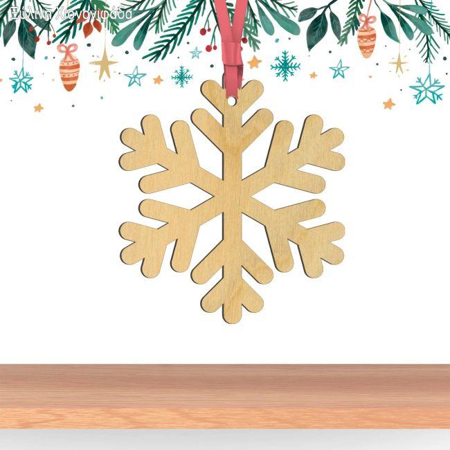 wooden snowflakes
