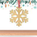 wooden snowflakes