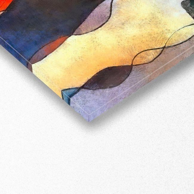 Canvas print Simple line figures, panoramic