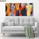 Canvas print Simple line figures, panoramic