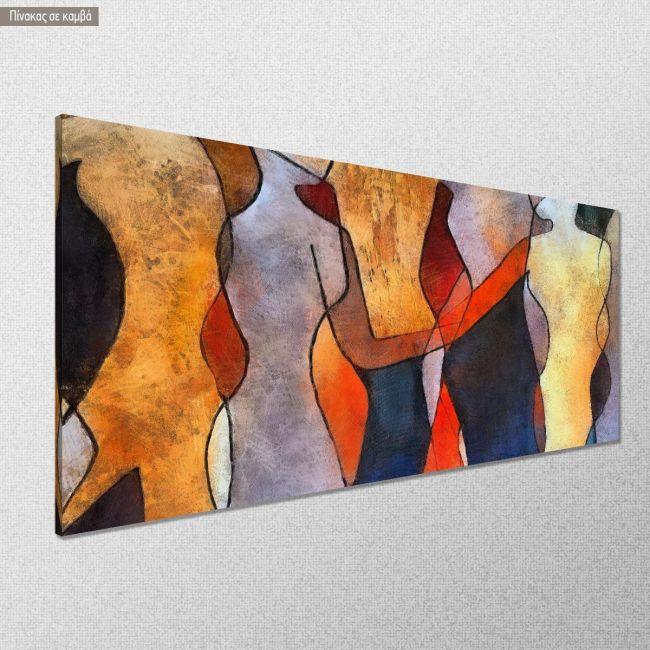 Canvas print Simple line figures, panoramic