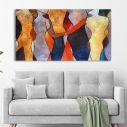Canvas print Simple line figures, panoramic