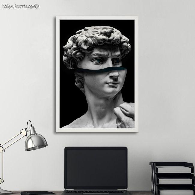 Deconstructed David , κάδρο, λευκή κορνίζα