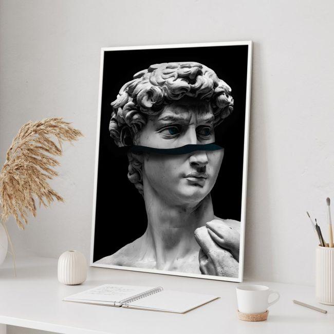 Deconstructed David , κάδρο, λευκή κορνίζα