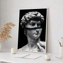 Deconstructed David , κάδρο, λευκή κορνίζα