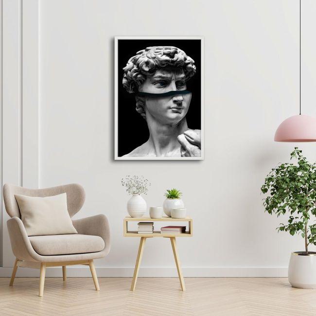 Deconstructed David , κάδρο, λευκή κορνίζα