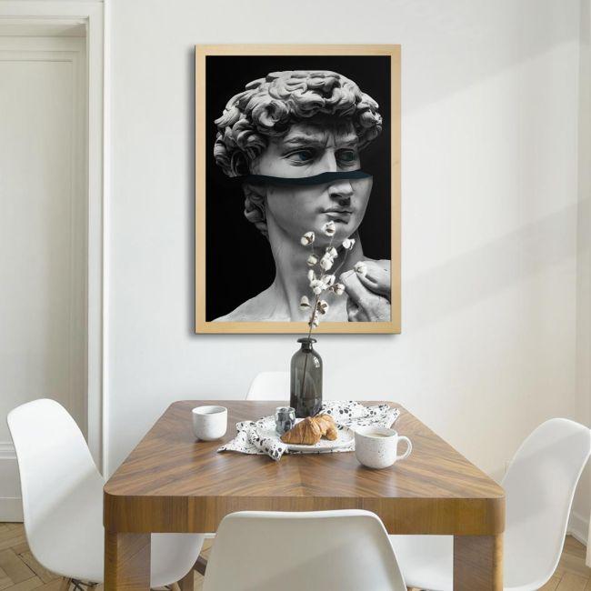 Deconstructed David , κάδρο, ξύλινη κορνίζα