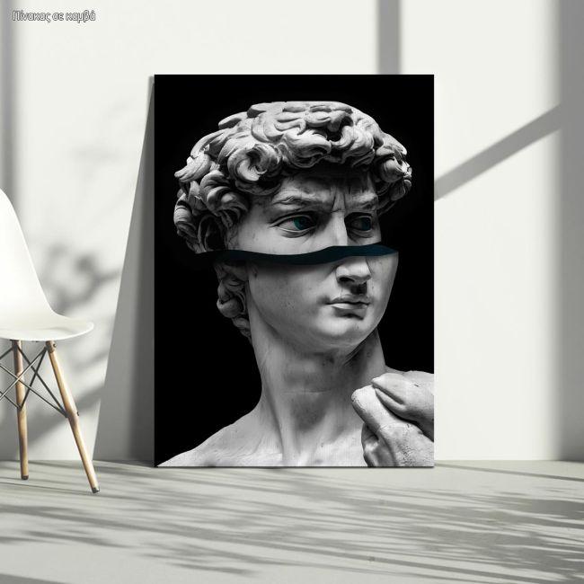 Deconstructed David , κάδρο, ξύλινη κορνίζα