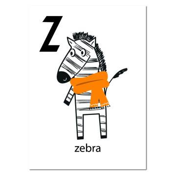Z zebra, Αλφάβητο Αγγλικό, αφίσα, κάδρο