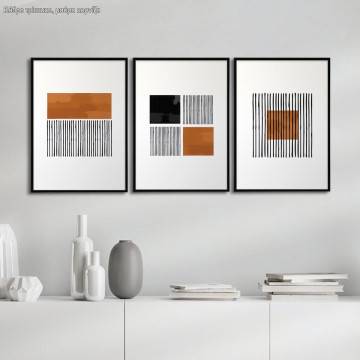 Minimal shapes, αφίσα, κάδρο τρίπτυχο