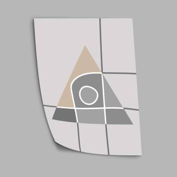 Geometrical Abstract triangle , κάδρο, μαύρη κορνίζα 2